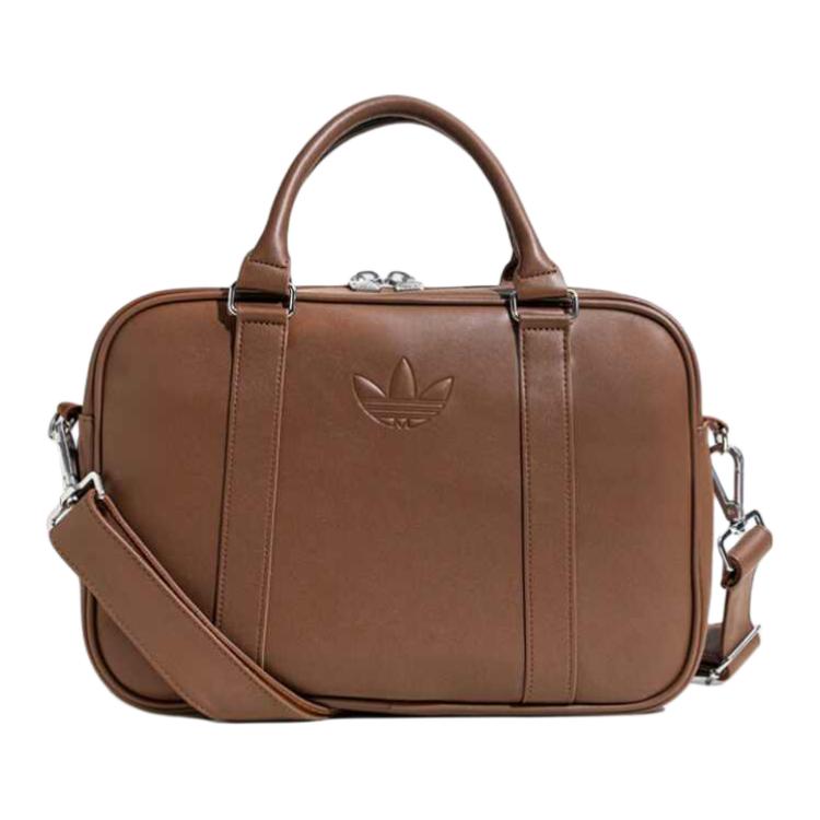 New Adidas Originals PU Briefcase, Shoulder Bag, Crossbody Bag, Handbag Women's Soft Brown KC0371