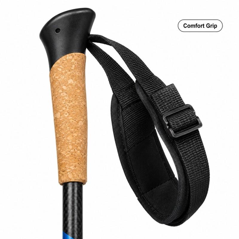 Zeroring Aluminum Carbon Nordic Ski Poles Cross Country Snow Poles With Cork Grip OEM