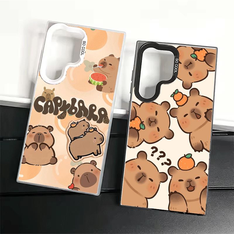 Funny Capybara Cartoon Cute Shockproof Phone Case for Samsung Galaxy S26 Edge S25 Ultra S24 FE S23 Plus S21 Cover Anti Fall Fund