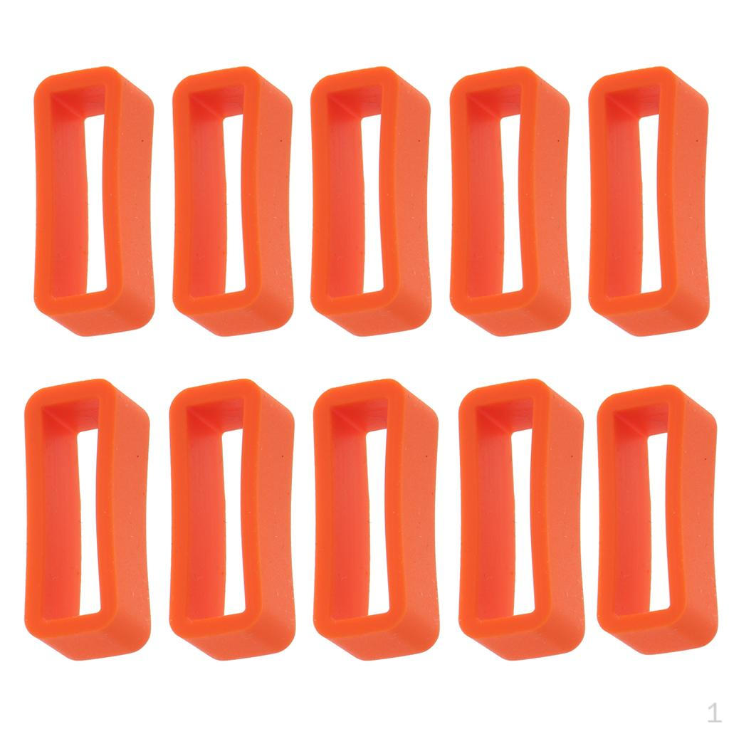 10 Piece/Lot Rubber Silicone Strap Band Watch Wristband Retainers Holder Loop Keepers 18mm