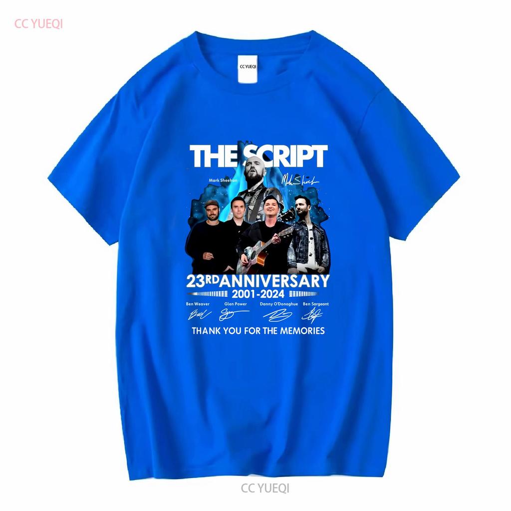 The Script 23rd Anniversary t Shirt Band Signature vintage Washed Versatile streetwear designer clothes Stylish