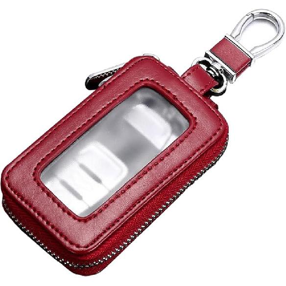vvag Premium Car Key Fob Case Genuine Leather Car Smart Key fob Holder Car Remote Keychain Bag Universal