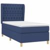 3128731 vidaXL Lit à sommier tapissier avec matelas Bleu 90x190 cm Tissu