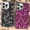 Lace Style Cool Girl Phone Case For IPhone 16 15 14 13 12 11 Pro Max X XR XSMAX 8 7 Plus Matte Shockproof Back Cover