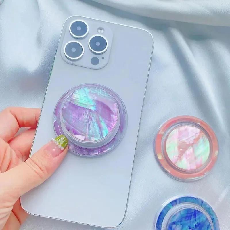 

1 шт. Magsafe Круглый Простой Стиль Выдвижной Волнистый Магнитный Держатель для Мобильного Телефона Подходит для iPhone Цветная Ракушка Держатель-Подушка Безопасности фиолетовый