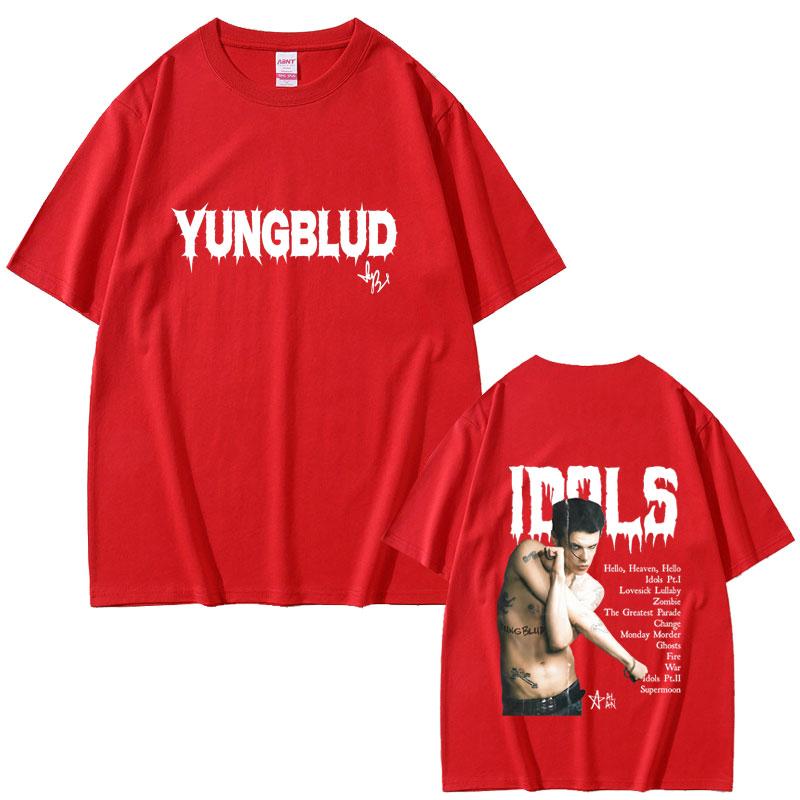 Rocker Yungblud IDOLS Graphic Tshirt Unisex Women Fashion Retro Rock T Shirts Unisex Casual Oversized Streetwear Male Vintage Tees