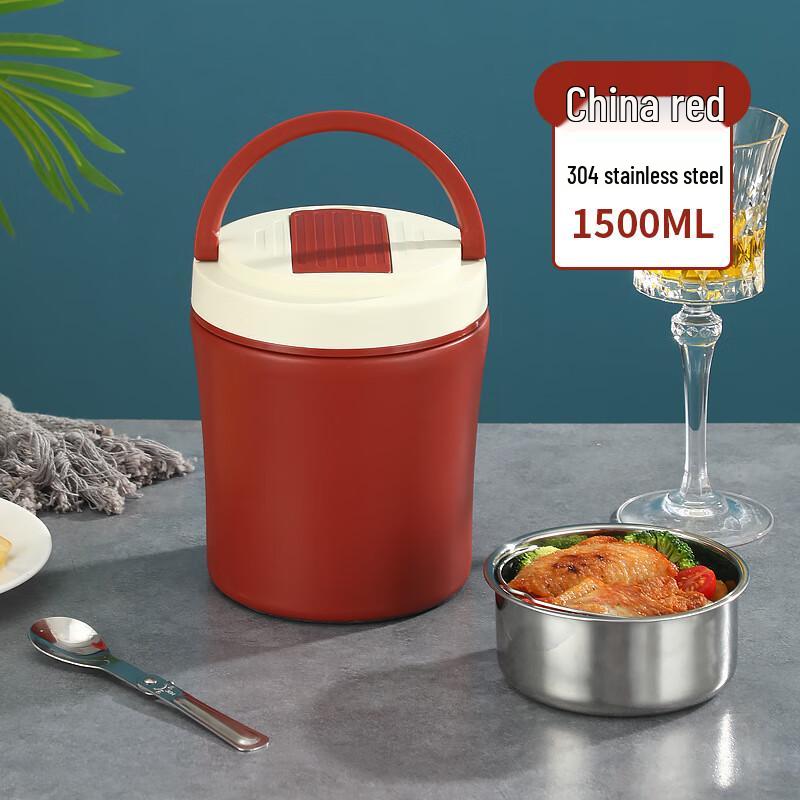 ZhiShi Mini Slim Vacuum Insulated Lunch Box - Double Layer