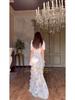 Women's 2025 Spring Retro Elegant Short Sleeve Waist-Cinching Long Dress