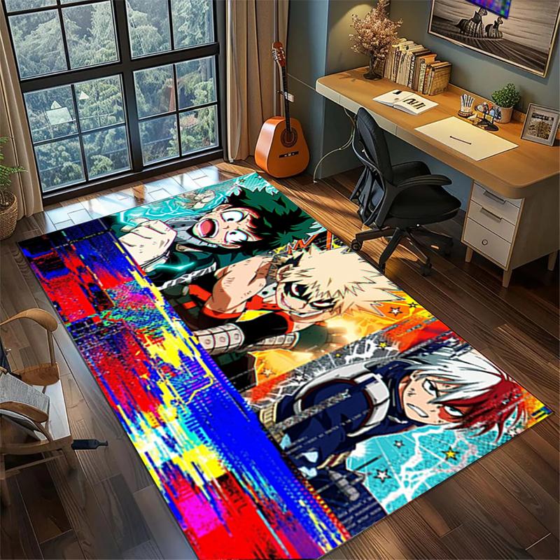 

My Hero Academia Gamer Bedroom Mat Large Area Non Slip Washable Rug Home Floor Decor 60x90cm