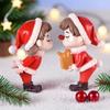 1-20Pairs Mini Christmas Couple Dolls DIY Decoration Accessories Desktop Ornaments Xmas Tree Holiday Party Home Decor Supplies