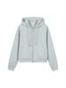 Allaeseuka Women'S Scuba Crop Two-Way Zip-Up Hoodie_Pag2Tc2350