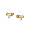 2024 Korean Style Peach Heart Ballet Flats Earrings - Silver & Gold Gift for Women, Versatile Fairycore Niche.
