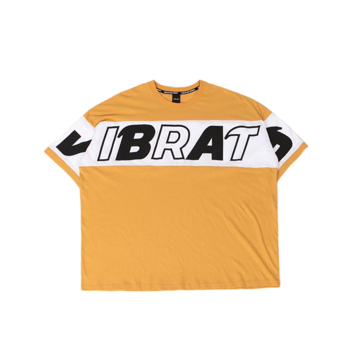 Vibrate Color Scheme Logo T-Shirt (White&Yellow) Yellow/Free