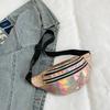 Fashion Dazzling Laser Waist Bag Pu Leather Waterproof Sport Chest Bag Crossbody Bag Holographic Fanny Pack For Boy Girl