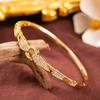 European American High-End Fashionable Light Luxury Gold Plated Snake-Shaped Open Zircon Cuff Bracelets Women New Cross-Border