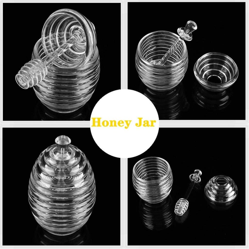 Honey Container Beehive Honey Pot Transparent Honey Jar Honey Jar, Honey Pot, for Home Kitchen