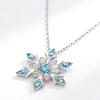 Winter Snowflake Necklace: Elegant Clavicle Chain for Sweaters in Korean Style.