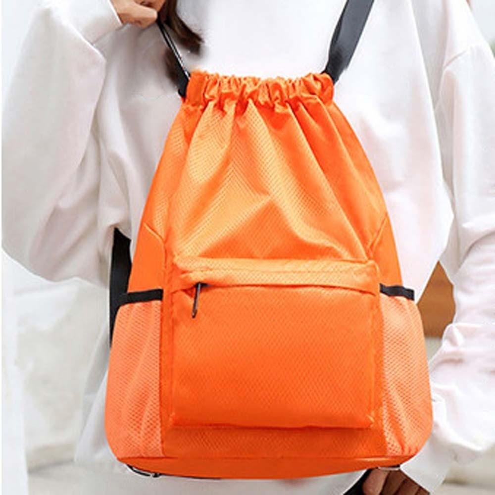Large Capacity Gym Drawstring Bag Quick Drying Drawstring School Bag Oxford Cloth Backpack  Men
