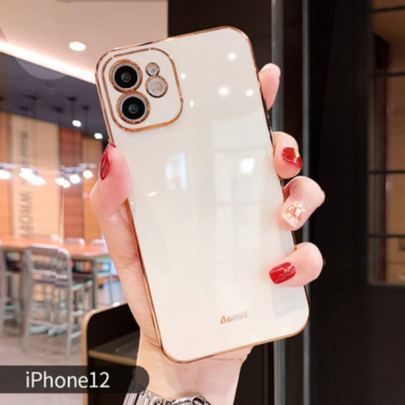 Anwendbar auf iPhone16proMax Geradkantige Galvanisierung 6D Lasergravur Handyhülle 15 Apple 14 Vollabdeckung Feine Lochschutzhülle