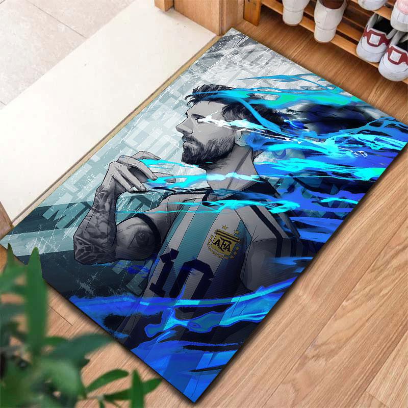 Leo Messi Carpet Rug for Living Room Bedroom Home Sofa Decoration,Kids play Non-slip Floor Mat