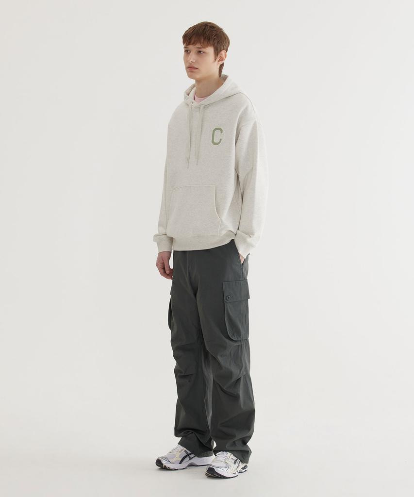 C Logo Hoodie Oatmeal