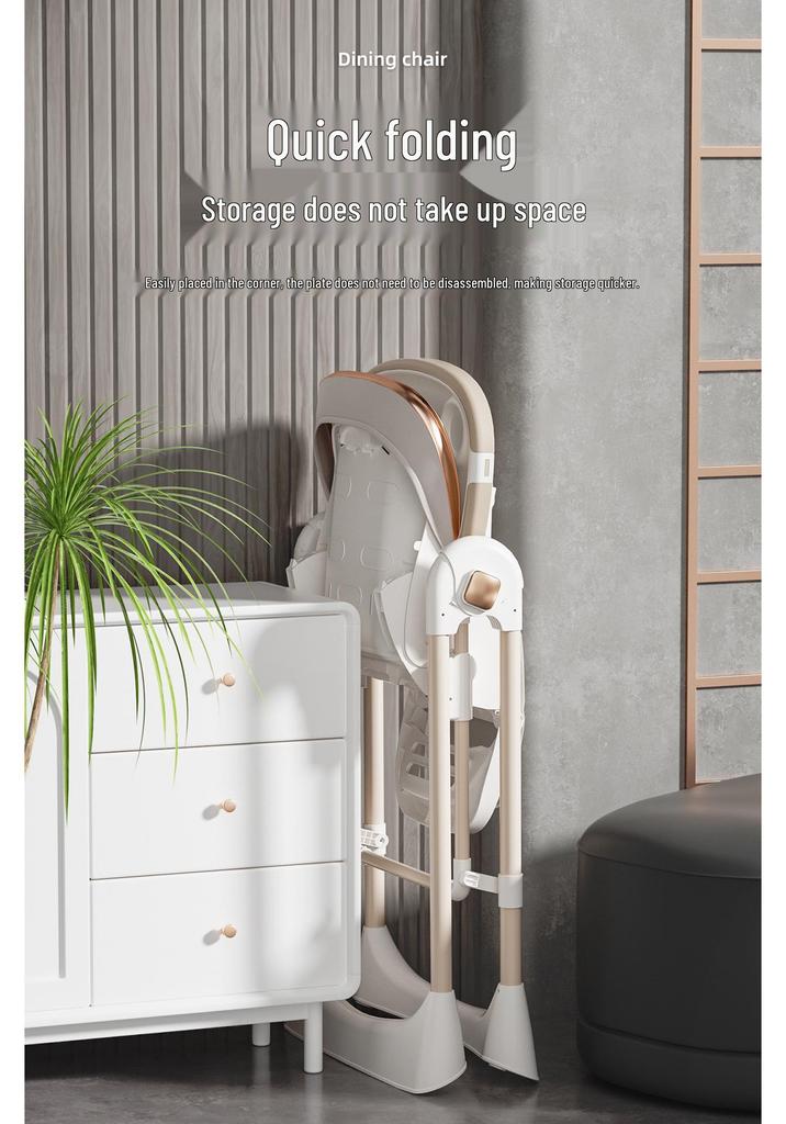 Convertible Baby High Chair & Rocker: Foldable 2-in-1 Dining Seat & Cradle
