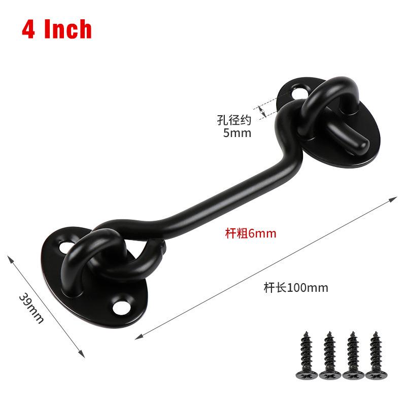 Heavy Duty Stainless Steel Window Wind Hook Extended Door Catch Latch for Sliding Door Fixing Home Repair and Window Hardware
