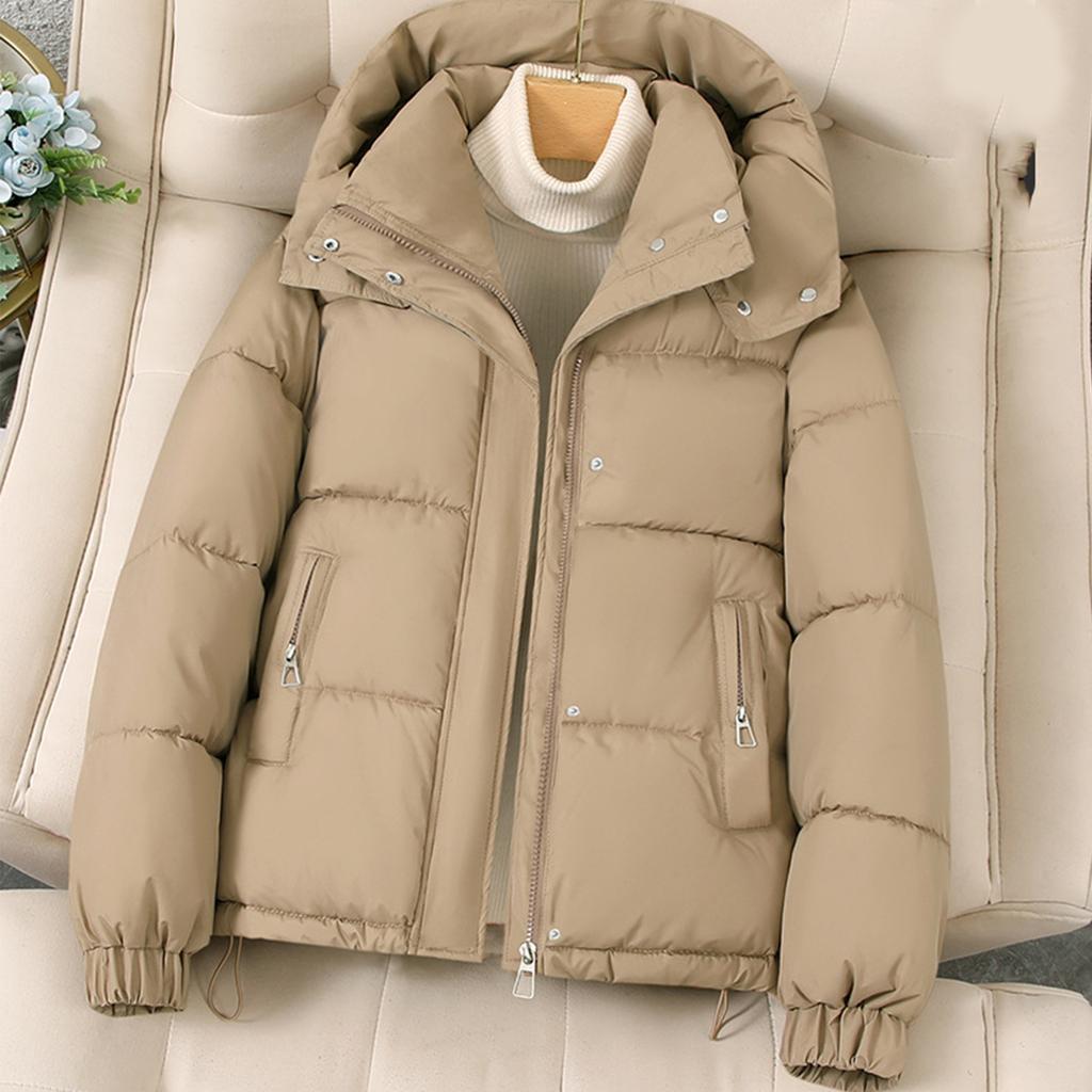 Women's Hooded Coat Ladies Winter Cotton Coat Thickened Warm Jacket