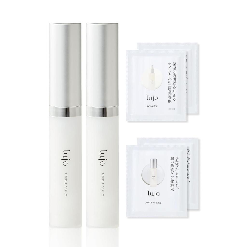 Needle Serum Lujo Eye Area Care Cream Microneedle Mouth Whole Face Human Stem Cells (9g/1 Month Supply) Pouch Set (Aqua Peel Lotion + Enrich Essence 2