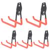 5Pcs WallMounted Garage Hooks Organization Storage Hanger for Power Tool Rope Shovel Bike Hose(Orange )