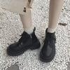 Popular thick-soled British style Martin boots women's velvet autumn and winter 2025 new thick-heeled fried street small cotton short boots