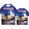 Animated Sonic The Hedgehog 3D Printed Sonic Boy Peripheral Fast Drying Breathable Comfortable Short Sleeve Child T-shirt