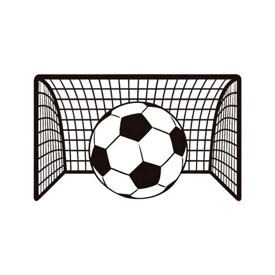 

Football Goal Switch Sticker Black Football Net And Soccer Ball PVC Light Switch Sticker Peel And Stick Sports Wall A