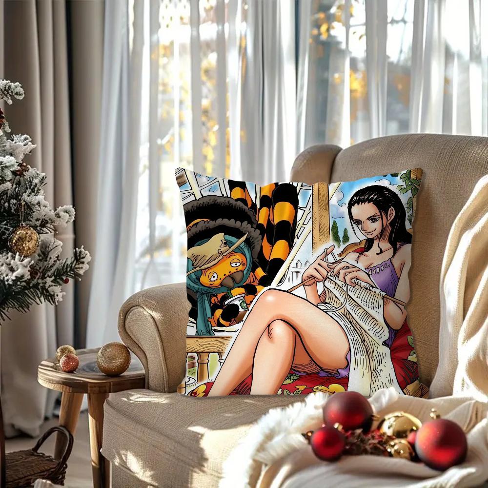 Robin Anime O-One P-Piece Pillow Case Square Pillow Bedroom Sofa Leisure Comfort Cushion Car Living Room Home Decoration 40X40