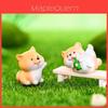 Entzückende Akita Hund Miniatur Harzfigur Dekorative DIY-Accessoires Süße Tischdekoration