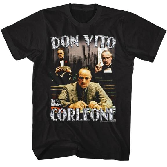 The Godfather Movie Logo Don Vito Corleone Photo Collage Men s T Shirt S