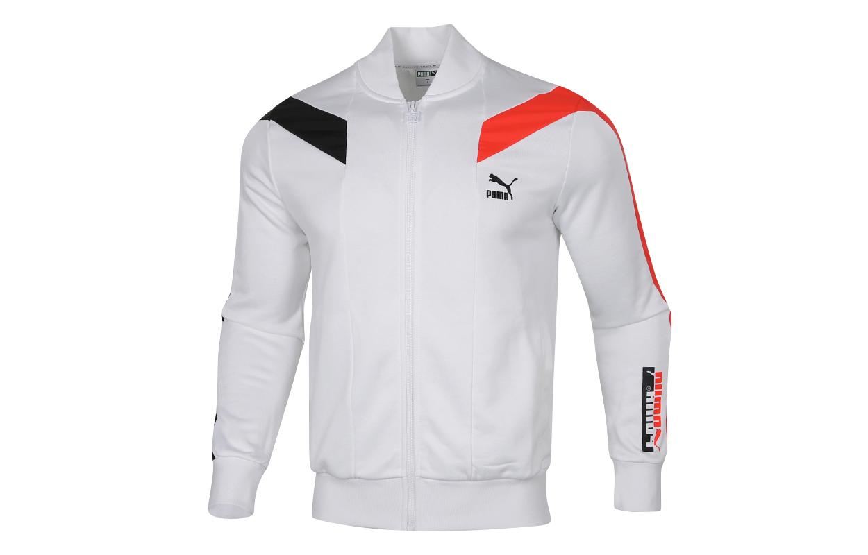 PUMA T7 Jackets Men s White Baseball Collar Moderate Other 599220-02 M
