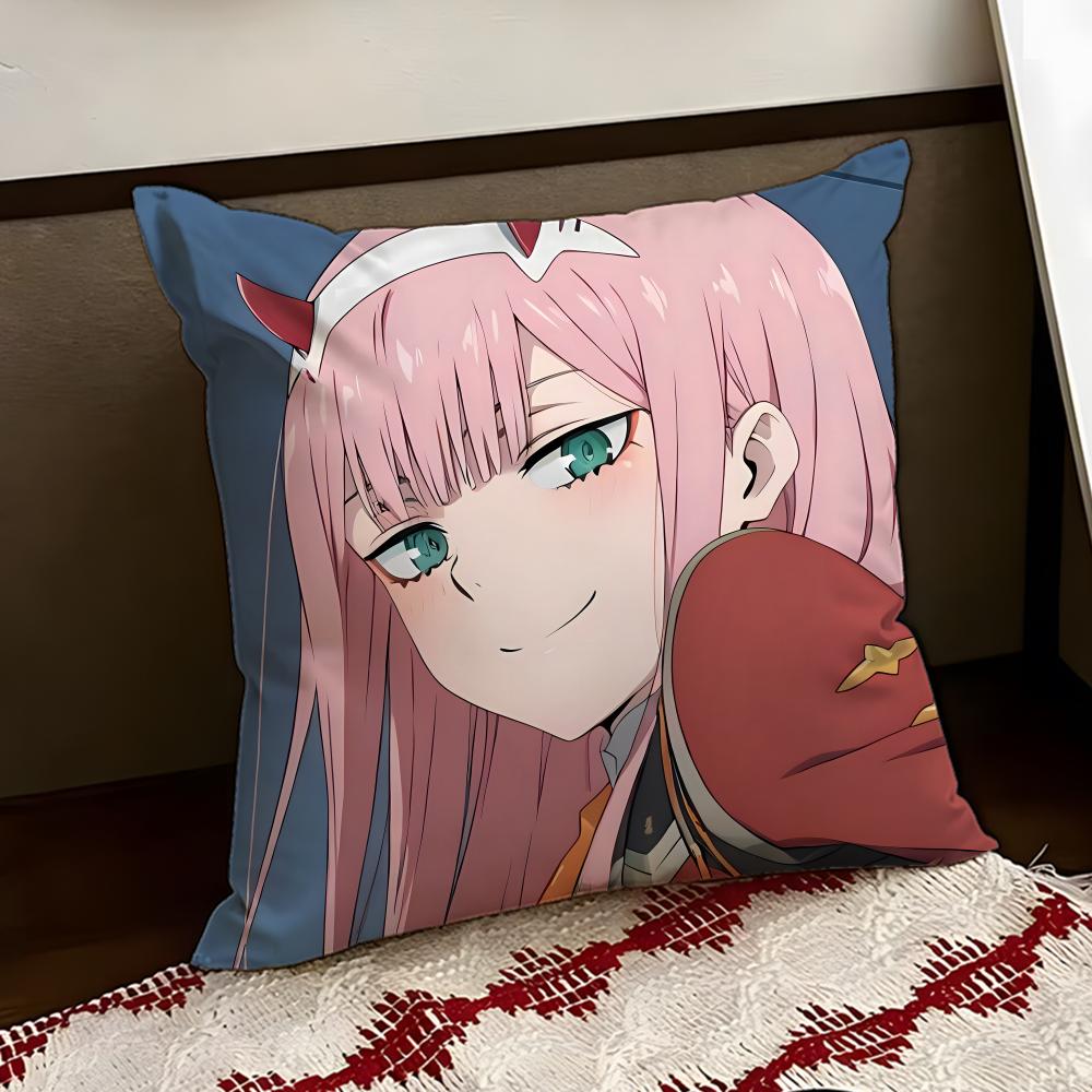 DDARLING in the FFRANXX Anime Cushion Cover Reversible Soft Durable Pillow Cover Home  Car MultiScene Use for Daily Comfort