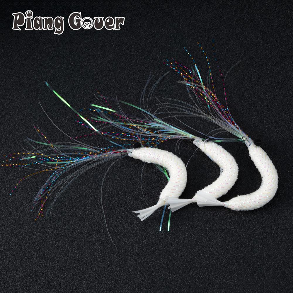 Cute Shrimp White Cat Toys Cat Teaser Replacement Head Pet Toys Accessories