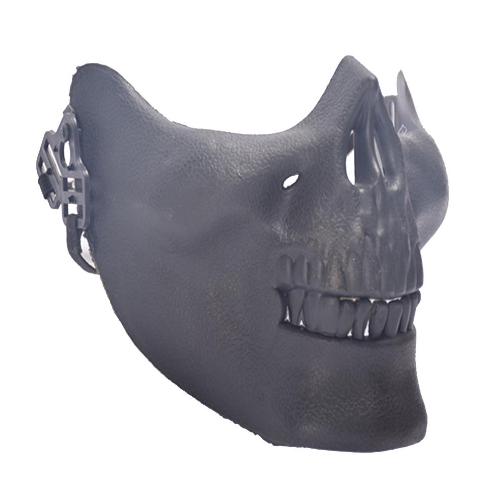Halloweenská maškarní párty Cosplay Luxusní náčelník Lebka Poloviční obličejová maska pro dospělé ženy a muže