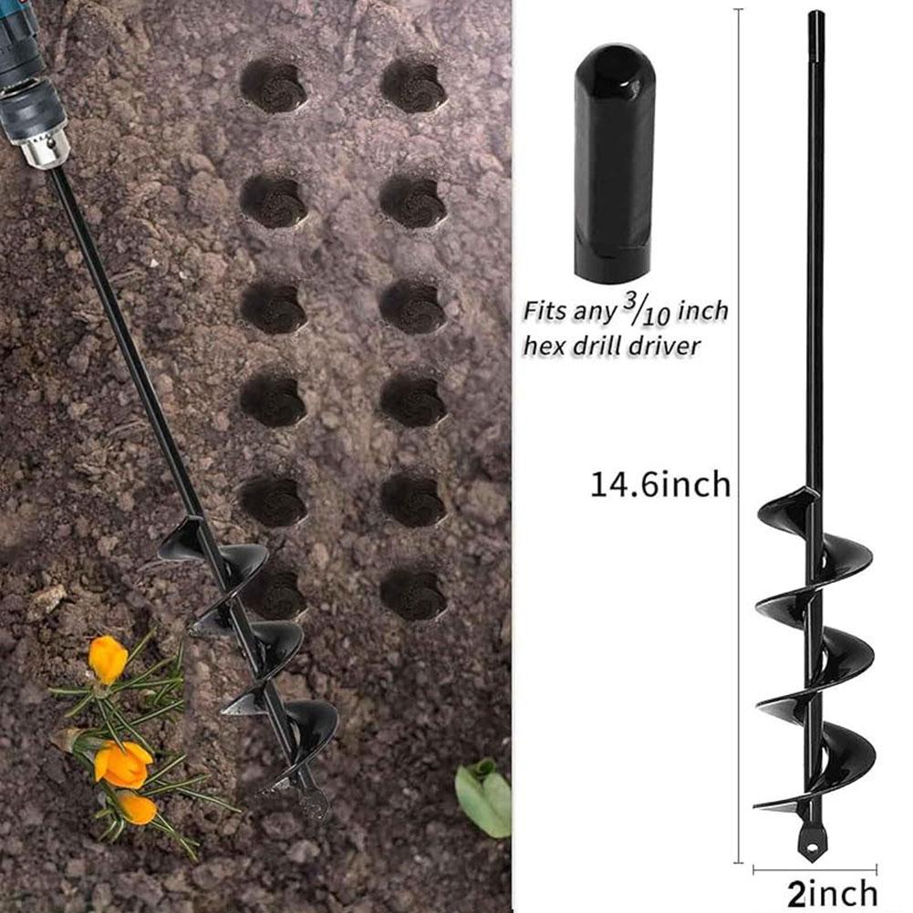 Garden Auger Drill Bit Auger For Drilling Holes & Loosening Soil Flowers Vegetable Fence Post Garden Scarifying Tool Accessory