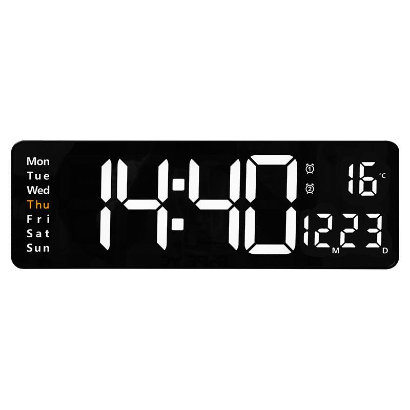 16" Nordic LED Digital Wall Clock with Large Screen Display, Model 6626 - Simple Living Room Décor.