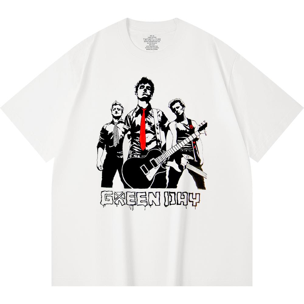230 g/m² 100% Baumwolle Heavy Metal T-Shirt Rockband Beliebte Musik Druck Unisex Schweres Baumwoll-T-Shirt