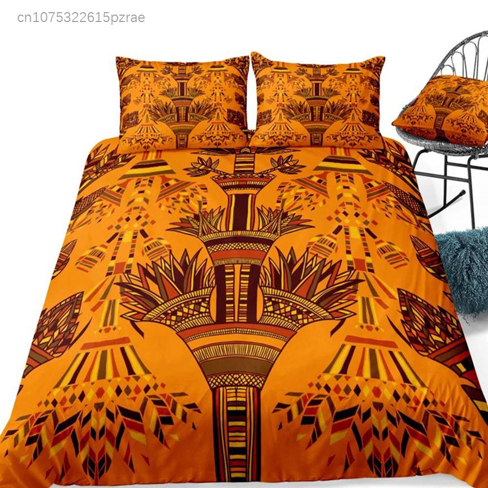 Juegos de Cama con Estampado Africano Juegos de Cama Juego de Funda Nórdica Fundas de Almohada Decoración Bohemia de Lujo Textil Estilo Bohemio SIN Sábana Bajera