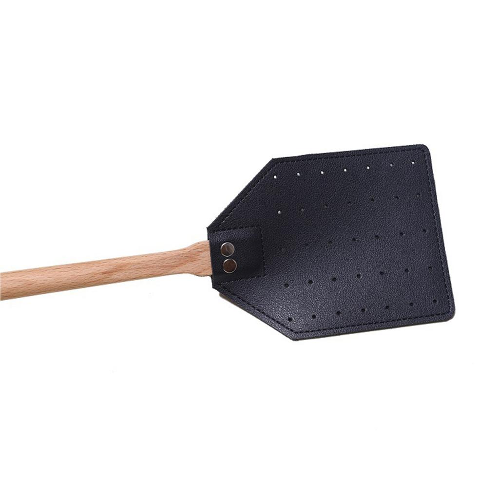Manual Leather Fly Swatter Lightweight Home Swatting Tools for Kitchen Living Room Bathroom