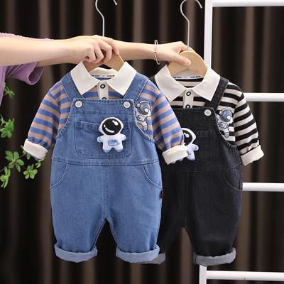 MAITA Ropa para niños Ropa para niños Traje de Tirantes de Mezclilla de Dibujos Animados