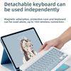 Leather Keyboard Case for iPad Air 6 10.2 Inch with Pencil Slot Magnetic Detachable Bluetooth Keyboard Protective Cover