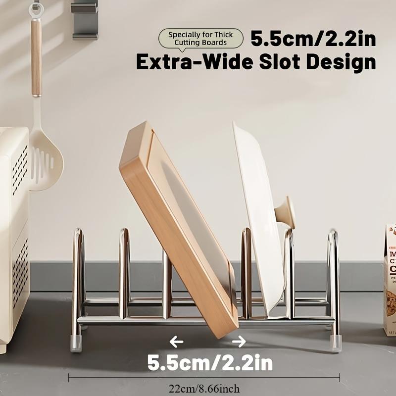 Heavy-Duty Stainless Steel Kitchen Organizer Multi-Tier Countertop Storage Rack For Utensil Plate, Cutting Board & Knife Holder