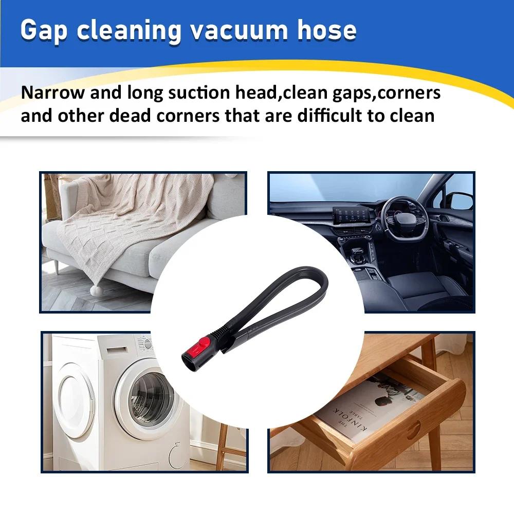 Extension Hose Flexible Crevice Tool For Dyson V7 V8 V10 V11 V12 V15 Flat Suction Nozzle Head Vacuum Cleaner Accessories