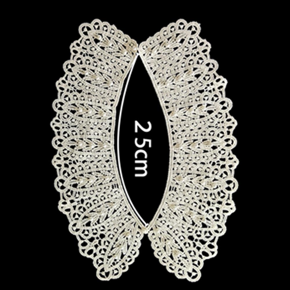 Hohler Polyester-Schal Falscher Kragen (Fake-Kragen aus Perlenspitze) Halskette Vielseitig Praktische Knöpfe